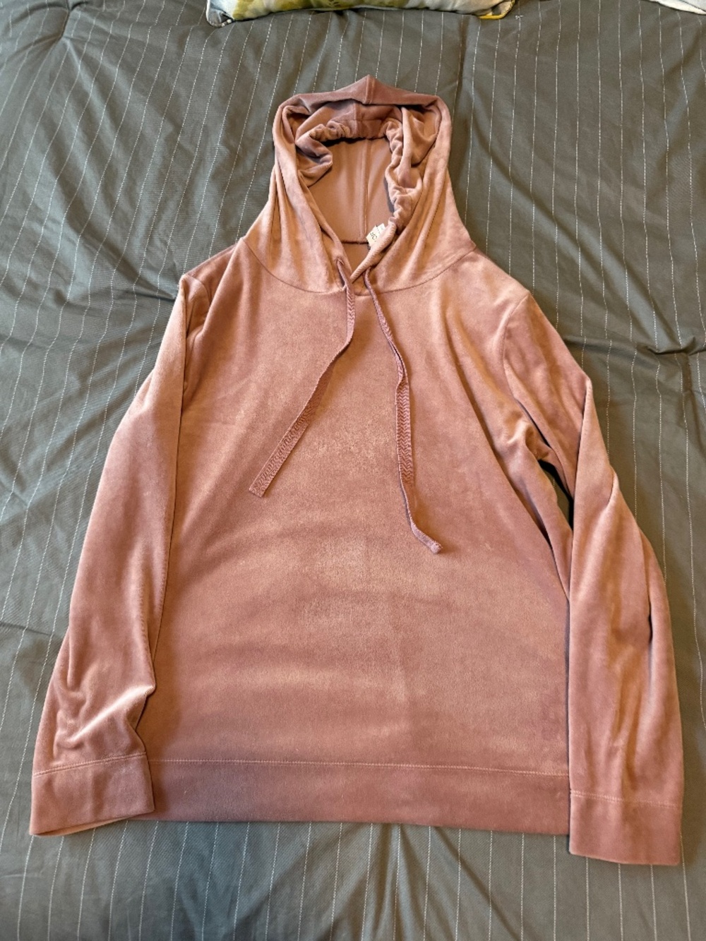 Loft dusty rose velour hoodie